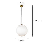 Великий підвісний світильник шар 756glass300F-1 BRZ+WH, фото 2