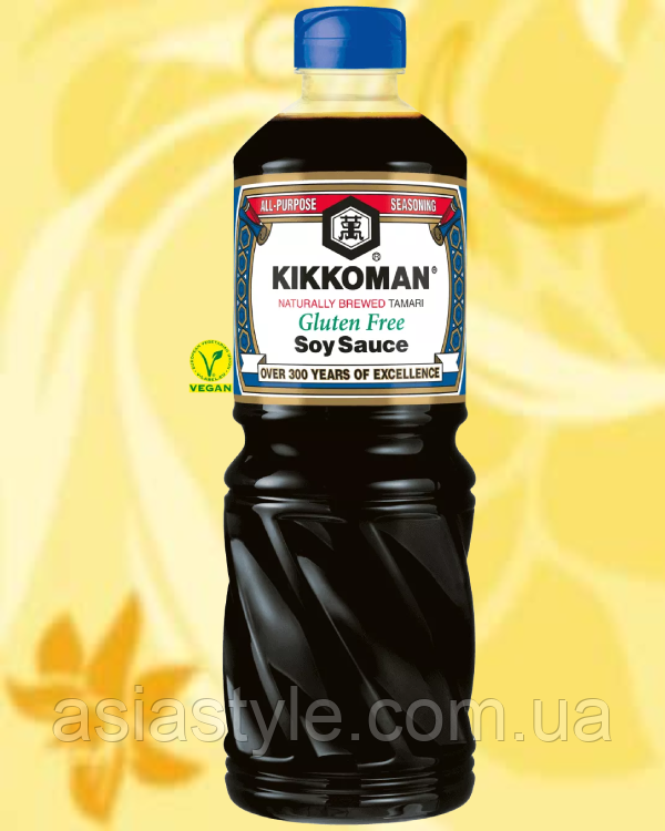 Соєвий соус без глютену, Соевый соус без глютена, Gluten-free soy sauce, Kikkoman, 1л, Нідерланди, Ч