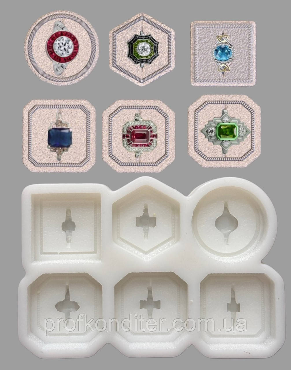 Ексклюзив. Силіконовий молд для шоколаду та ін "Прикраси жіночі - 2", фото 1