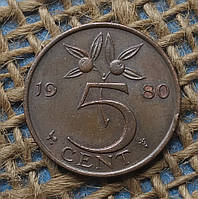 5 центiв 1980 року. Нiдерланди