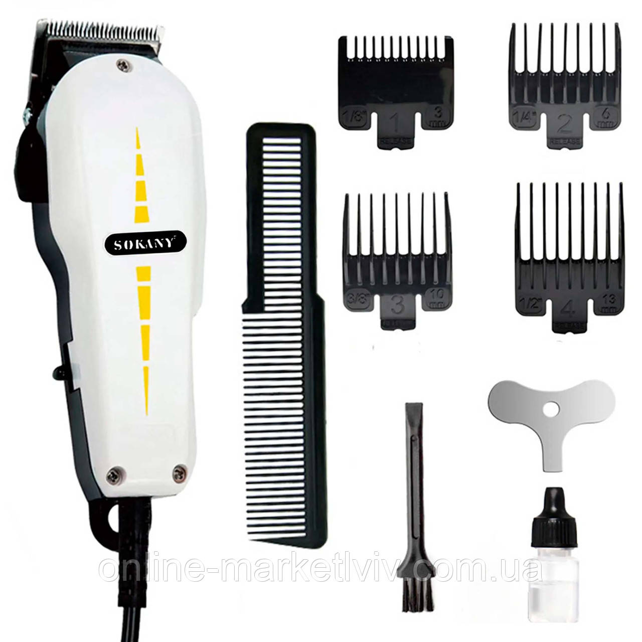 Машинка для стрижки волосся 15Вт + 4 насадки, від мережі, SK-9906 / Тример для стрижки волосся, фото 1