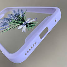 Чохол для Motorola G10 прозорий чохол з принтом лаванди з бузковою рамкою на телефон моторола г10 q07h, фото 3