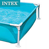 Дитячий каркасний наливний басейн Intex 57173 (Інтекс) 122 х 122 х 30 см об'єм 340 л для дому та дачі, фото 3