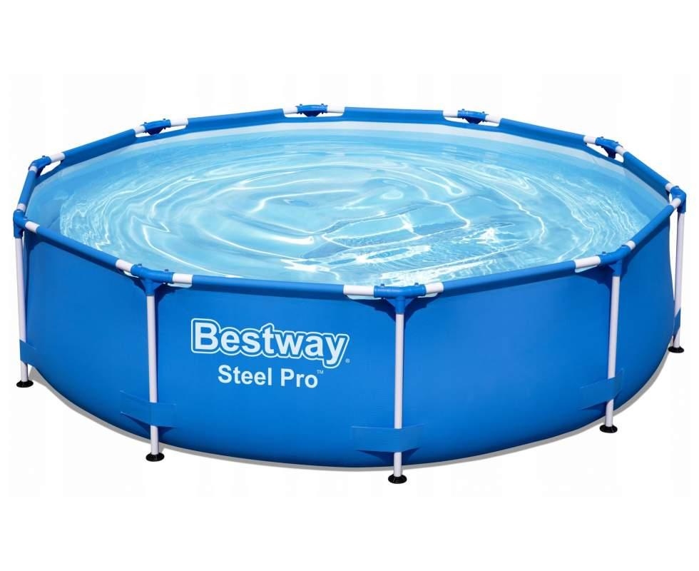 Круглий каркасний басейн для дому Bestway 56677 305 х 76 см, об'єм 4678 л для дорослих та дітей