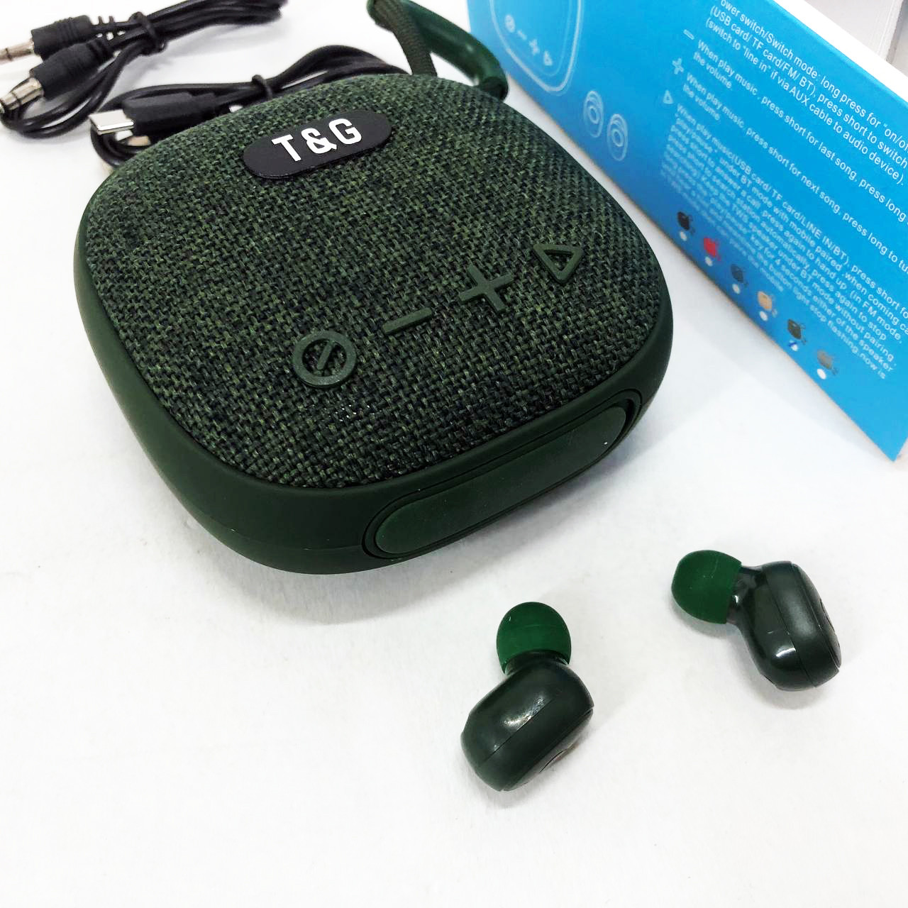 Колонка-Bluetooth із навушниками TG813. AI-416 Колір: зелений