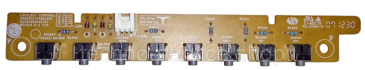 Плата з кнопками EAX31558402(0), для монітору LG FLATRON M1921A-BZ, фото 1