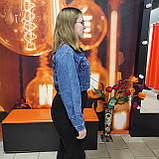 Синя джинсова куртка жіноча класика, фото 4