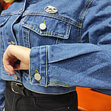 Синя джинсова куртка жіноча класика, фото 6