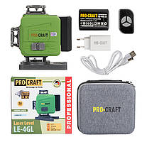 Лазерний рівень Procraft LE-4GL (зелений промінь)