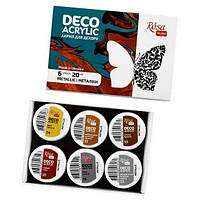 Акрилові художні фарби "ROSA TALENT" металік 6 кольорів, 20мл,