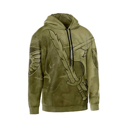 Худі чоловіче з принтом «79-та окрема десантно-штурмова бригада. Сталеві крила» принт 2, фото 1