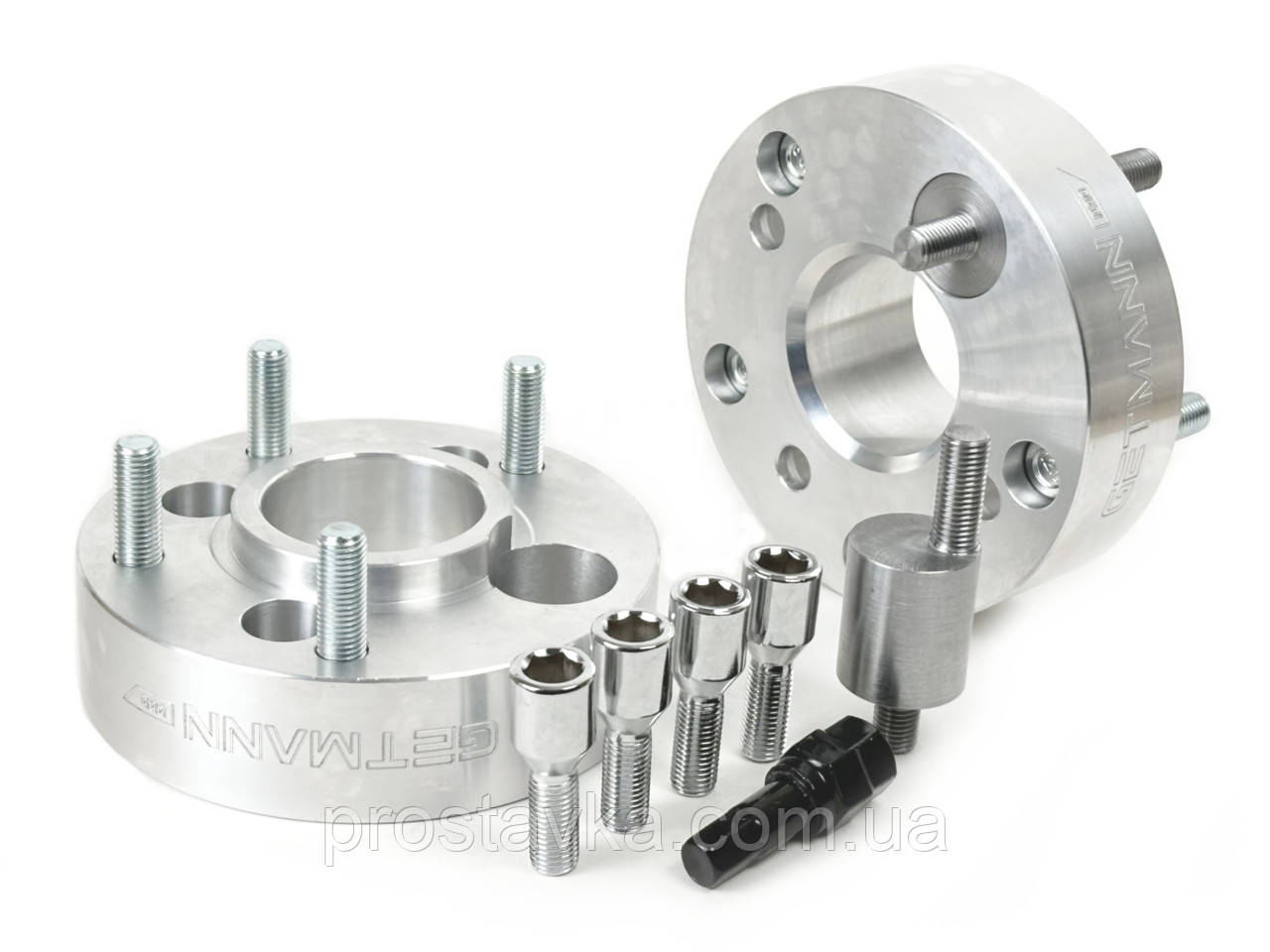 Перехідний адаптер із напр. GETMANN | 40 mm in 4x100 dia 57.1 on 5x120 dia 72.6 stud 12x1.5, фото 1