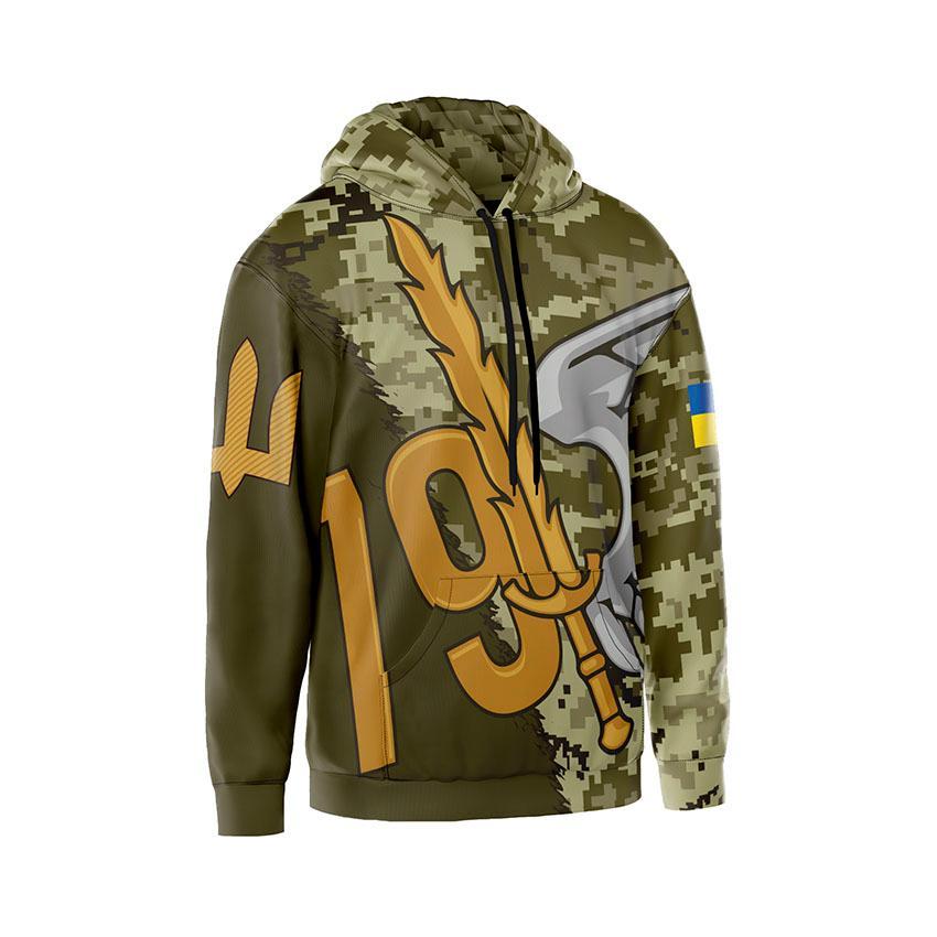 Худі чоловіче з принтом «79-та окрема десантно-штурмова бригада. Сталевий удар»