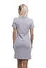 Жіноче плаття-поло з комірцем 100% бавовна Bono сірий (розміри: XS-2XL), фото 3