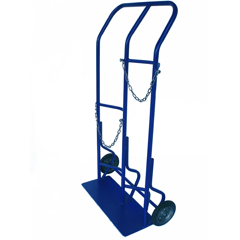 Візок для перевезення двох балонів ТКД2-200 (пропан + кисень), гумові литі колеса 200 мм, навантаження 250 кг, фото 1