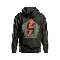 Худі чоловіче з принтом «5-та окрема штурмова бригада. Сила енергії. Power of Energy» чорний, фото 2