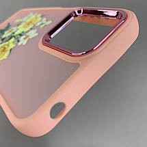 Чохол для Motorola G14 персиковий матовий чохол з принтом нарцисів на телефон моторола г14 q07l, фото 5