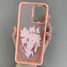 Чохол для Motorola G14 персиковий матовий чохол з принтом нарцисів на телефон моторола г14 q07l, фото 2
