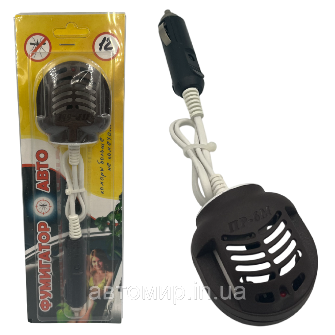 Фумігатор від комарів для автомобіля та будинку від прикурювача 12V із дротом 35 см, фото 1