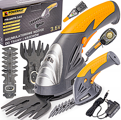Акумуляторні ножиці для трави Powermat 12см 3.6V (Польща)