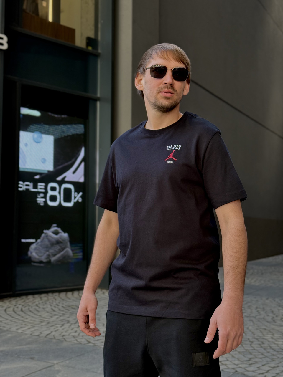 Футболка чоловіча Air Jordan T-Shirt Paris Black / HF1440-010, фото 1
