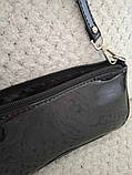 Жіноча сумка 8034 багет лакова чорна, фото 8