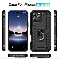 Противоударный чехол Combo Ring для Apple iPhone 16 Pro Max (Разные цвета)