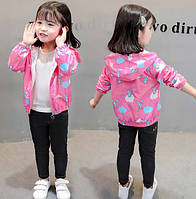 Вітрівка для дівчинки малинова 1786, Розмір 100