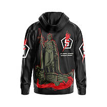 Худі чоловіче з принтом «5-та окрема штурмова Київська бригада. Захисник столиці» чорний, фото 2