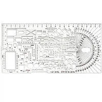 Линейка трафарет тактическая "НАТО", 22см. пластиковая