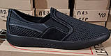 Чоловічі літні чорні туфлі від виробника модель ИШ25-Л81-1, фото 7