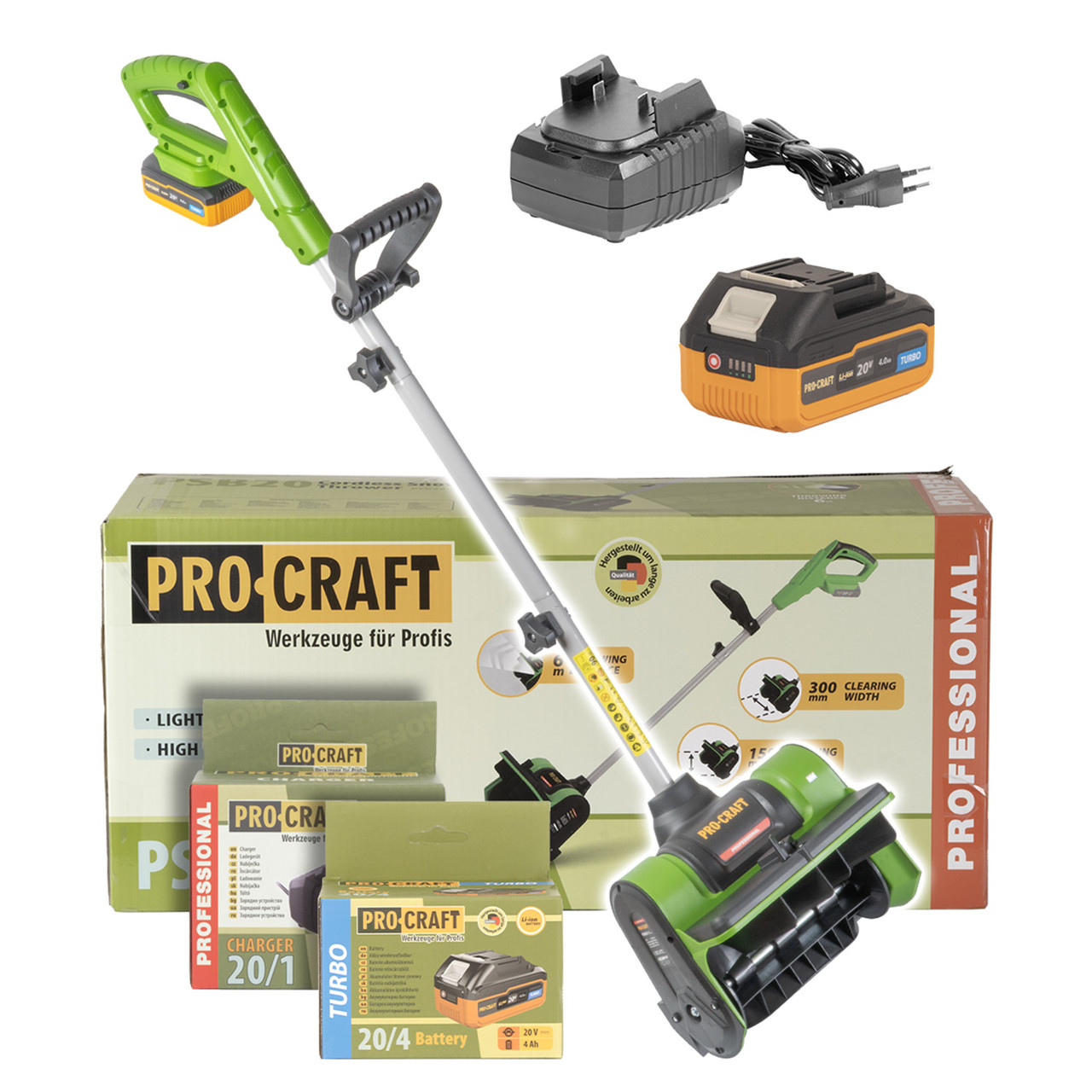 Снігоприбирач акумуляторний Procraft PSB20 (1 АКБ та ЗП), фото 1