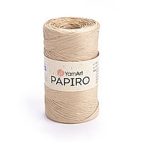 YarnArt PAPIRO (Ярнарт Папіро) № 1302 беж (Рафія натуральна для в'язання капелюхів, сумок)