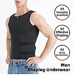 Чоловічий неопреновий жилет Body Shaper Tank Tops XL Black, фото 7