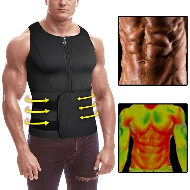 Чоловічий неопреновий жилет Body Shaper Tank Tops XL Black