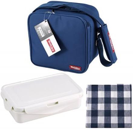 Ланч-бокс Bergner Walking Business, 5 предметів у сумці, синій