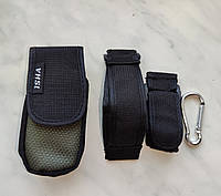 Чохол-кобура підсумок (105х50х30 мм) з карабіном на пояс і на руку для телефону, фонарика, газового балончика, ключів