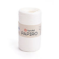 YarnArt PAPIRO (Ярнарт Папіро) № 1307 молочний (Рафія натуральна для в'язання капелюхів, сумок)