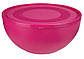 Салатниця Ucsan Frosted Bowl пластикова 2500мл кругла з кришкою, фото 4