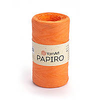 YarnArt PAPIRO (Ярнарт Папіро) № 1317 помаранчевий (Рафія натуральна для в'язання капелюхів, сумок)