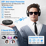 Портативний CD-плеєр з Bluetooth, колонками, захистом від ударів та перепусток, навушники в комплекті, фото 3
