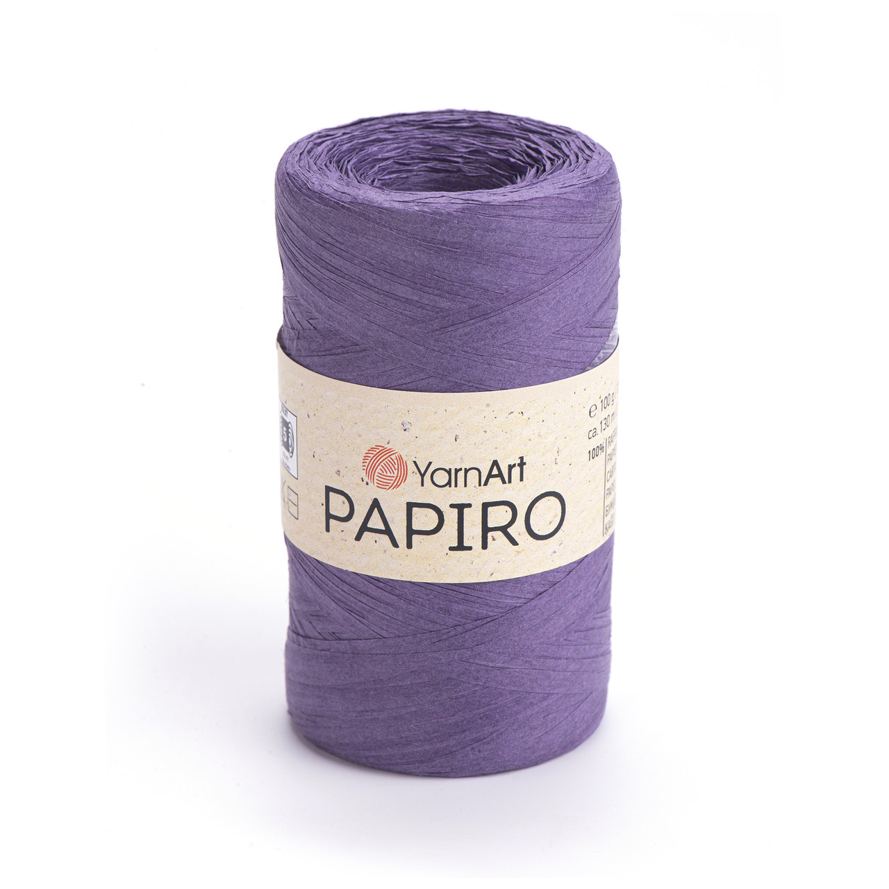 YarnArt PAPIRO (Ярнарт Папіро) № 1324 фіолеотвий (Рафія натуральна для в'язання капелюхів, сумок), фото 1