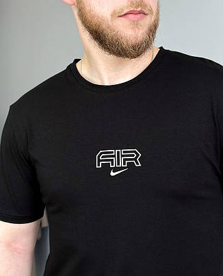 Чоловіча футболка Nike Air чорна спортивна футболка Найк, фото 4