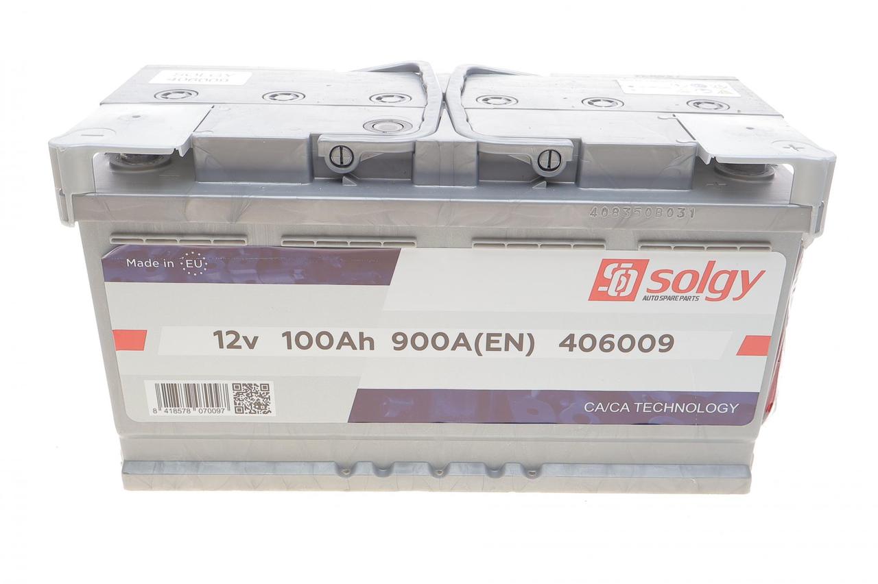 Акумулятор 100Ah/900A (353x175x190/+R) — Solgy (Іспанія) — 406009