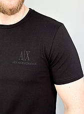 Чоловіча футболка Armani чорна брендова футболка Армані, фото 4