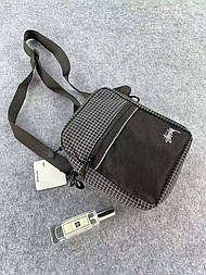 Сумка чоловіча Stussy Стусі барсетка мессенджер через плече чорна. Люкс