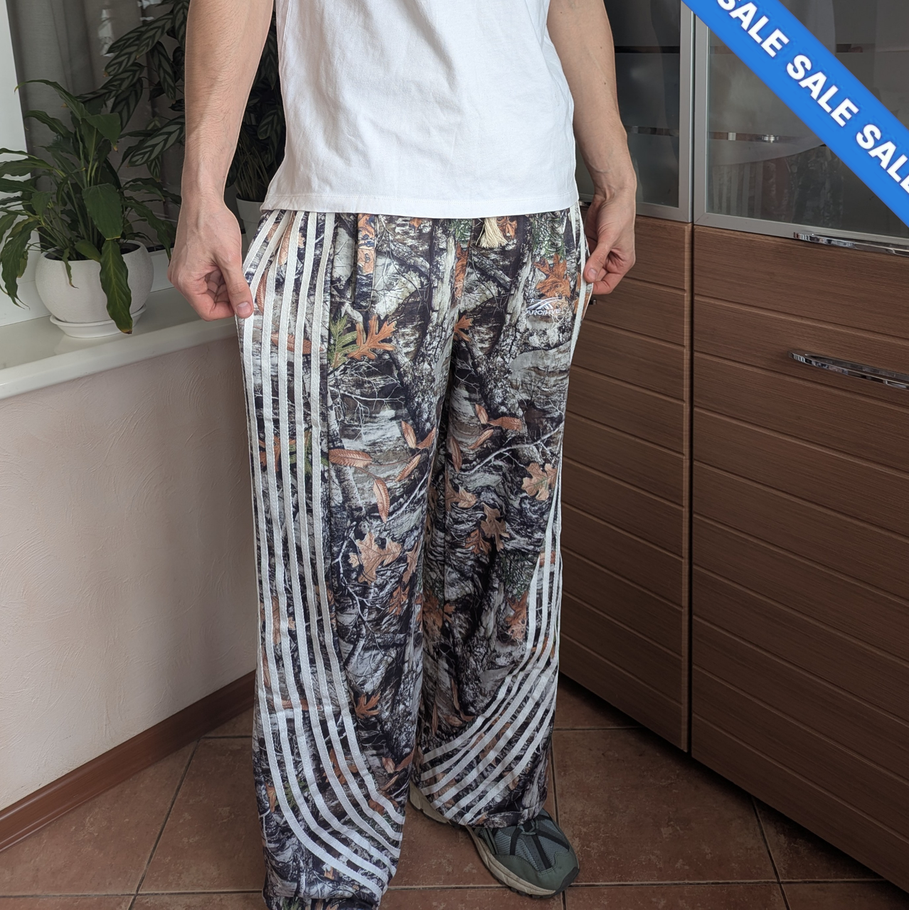 Широкі Y2K camo мультикам спортивні штани realtree зі смужками oversize