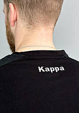 Чоловіча футболка Kappa спортивна футболка Каппа чорна, фото 5