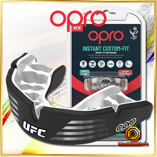 Капа боксерська для боксу ММА та єдиноборств OPRO Instant UFC доросла 11+ з антимікробним футляром термопластикова