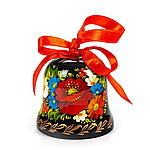 Дзвіночок декоративний розписний ручної роботи в техніці Петриківський розпис Сапфір ДК-01 рис. 121